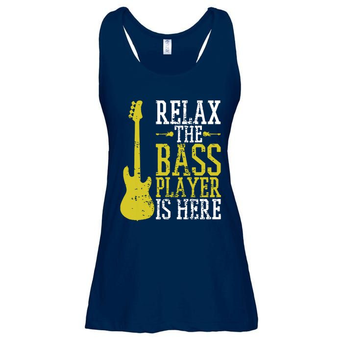 Bass Player Guitar Guitarist Music School Vintage Ladies Essential Flowy Tank