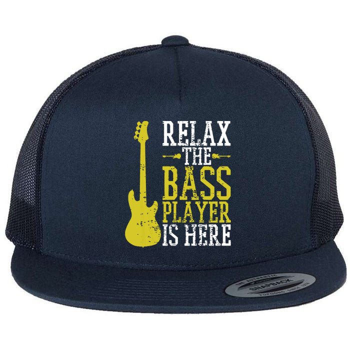 Bass Player Guitar Guitarist Music School Vintage Flat Bill Trucker Hat