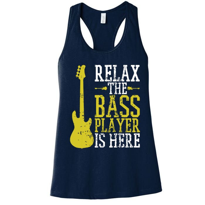 Bass Player Guitar Guitarist Music School Vintage Women's Racerback Tank