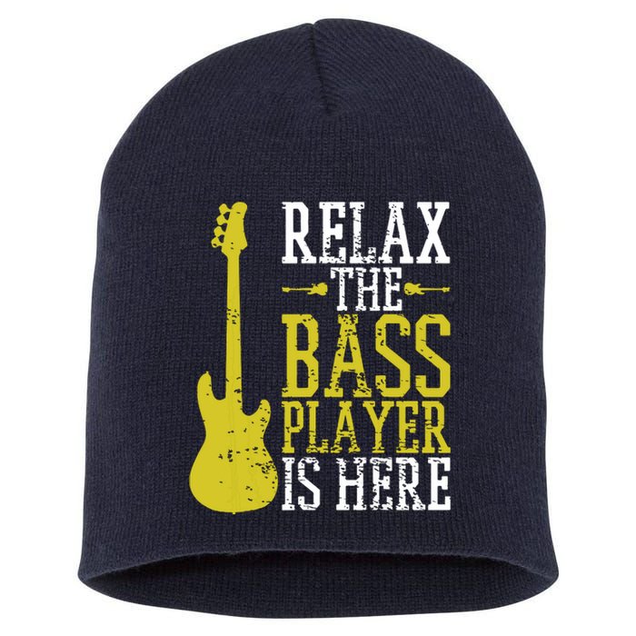 Bass Player Guitar Guitarist Music School Vintage Short Acrylic Beanie