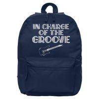 Bass Player Gift In Charge Of The Groove Bass 16 in Basic Backpack