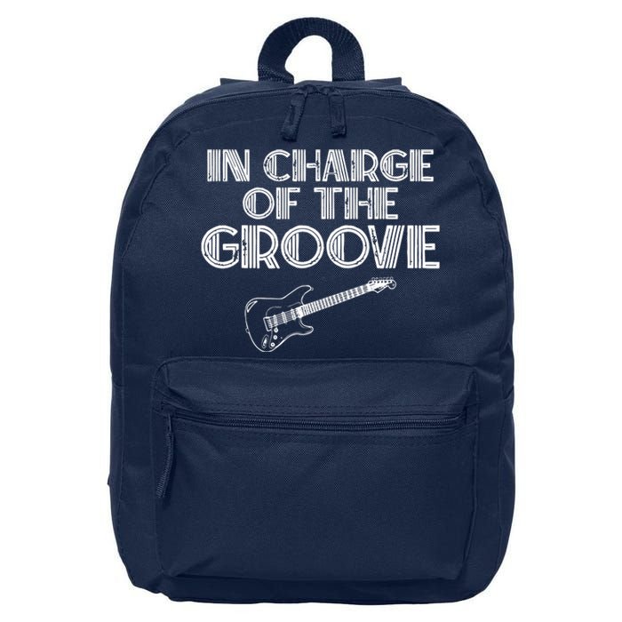 Bass Player Gift In Charge Of The Groove Bass 16 in Basic Backpack