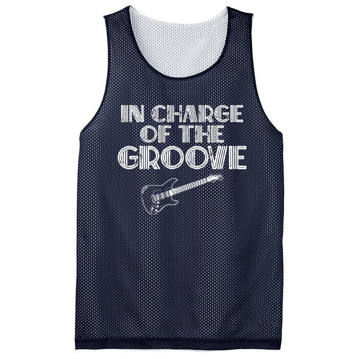 Bass Player Gift In Charge Of The Groove Bass Mesh Reversible Basketball Jersey Tank