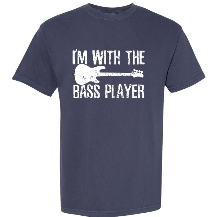 Bass Player Guitar Couple Girlfriend Vintage Garment-Dyed Heavyweight T-Shirt