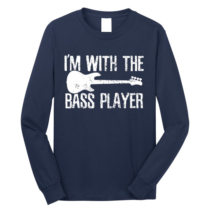 Bass Player Guitar Couple Girlfriend Vintage Long Sleeve Shirt