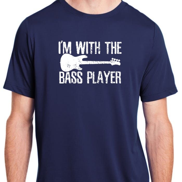 Bass Player Guitar Couple Girlfriend Vintage Adult ChromaSoft Performance T-Shirt