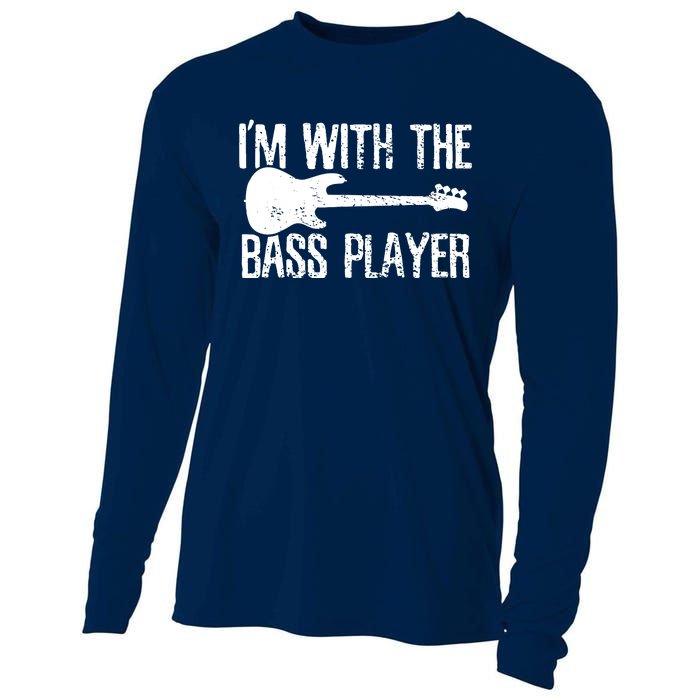 Bass Player Guitar Couple Girlfriend Vintage Cooling Performance Long Sleeve Crew