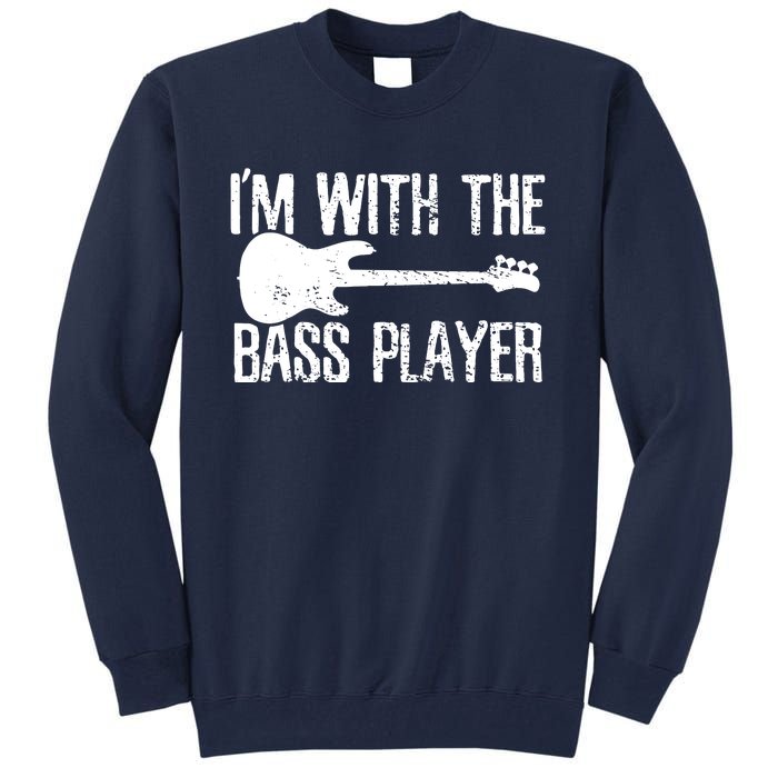 Bass Player Guitar Couple Girlfriend Vintage Tall Sweatshirt