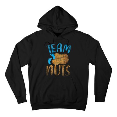 Baby Party Gender Reveal Party Team Nuts Funny Gender Reveal Hoodie