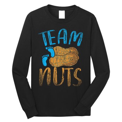 Baby Party Gender Reveal Party Team Nuts Funny Gender Reveal Long Sleeve Shirt