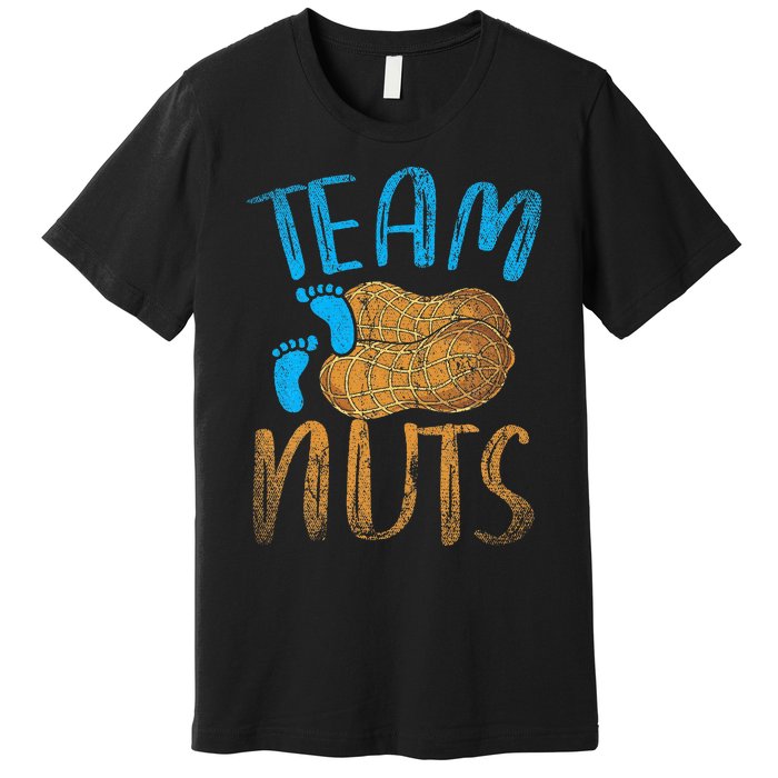 Baby Party Gender Reveal Party Team Nuts Funny Gender Reveal Premium T-Shirt