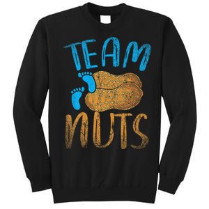 Baby Party Gender Reveal Party Team Nuts Funny Gender Reveal Tall Sweatshirt