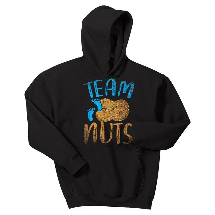 Baby Party Gender Reveal Party Team Nuts Funny Gender Reveal Kids Hoodie