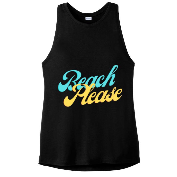 Beach Please Gift Ladies PosiCharge Tri-Blend Wicking Tank