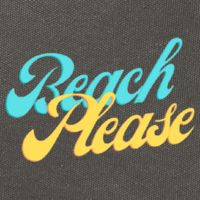 Beach Please Gift Cotton Canvas Backpack