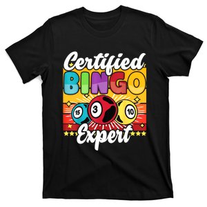 Bingo Player Gambling Certified Bingo Expert T-Shirt