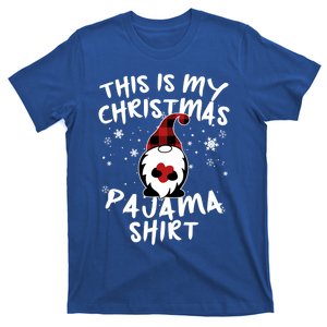 Buffalo Plaid Gnome Santa Xmas This Is My Christmas Pajama Gift T-Shirt