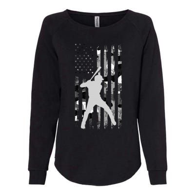 Baseball Player Gifts American Flag Usa Camo Womens California Wash Sweatshirt