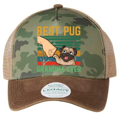 Best Pug Grandma Ever Legacy Tie Dye Trucker Hat