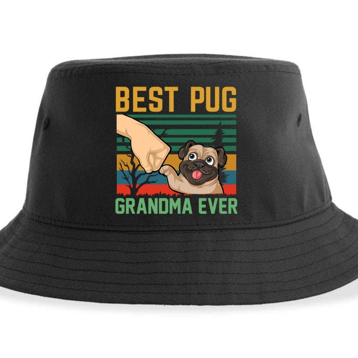 Best Pug Grandma Ever Sustainable Bucket Hat