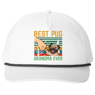 Best Pug Grandma Ever Snapback Five-Panel Rope Hat