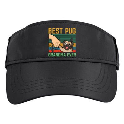 Best Pug Grandma Ever Adult Drive Performance Visor