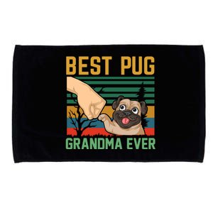 Best Pug Grandma Ever Microfiber Hand Towel