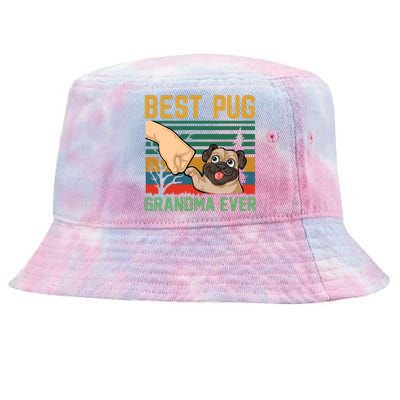 Best Pug Grandma Ever Tie-Dyed Bucket Hat