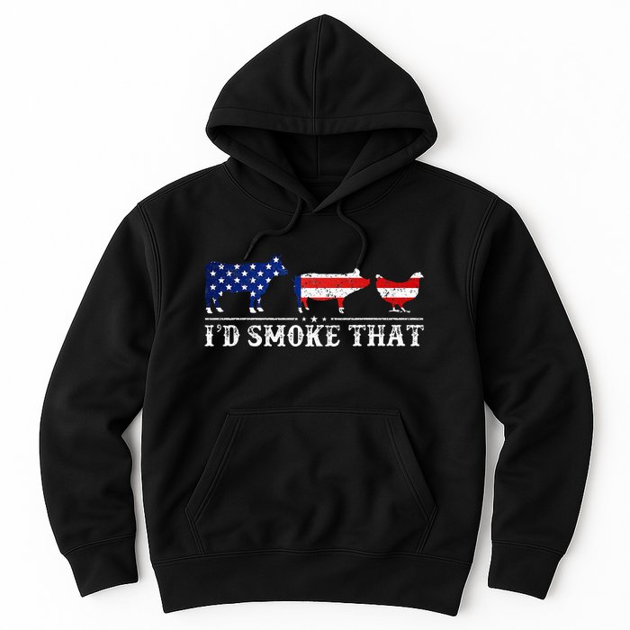 Bbq Party Grill Smoker Chef Dad Id Smoke That Hoodie