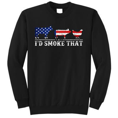 Bbq Party Grill Smoker Chef Dad Id Smoke That Sweatshirt