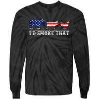 Bbq Party Grill Smoker Chef Dad Id Smoke That Tie-Dye Long Sleeve Shirt