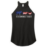 Bbq Party Grill Smoker Chef Dad Id Smoke That Women's Perfect Tri Rocker Tank