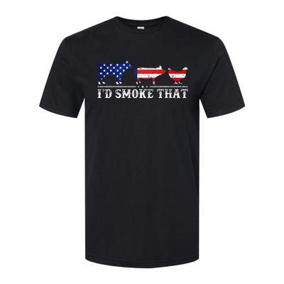 Bbq Party Grill Smoker Chef Dad Id Smoke That Softstyle CVC T-Shirt