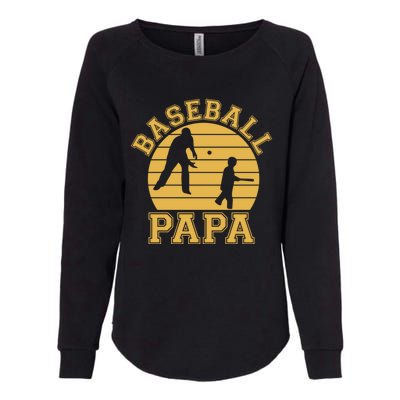 Baseball Papa Grandfather Grandson Proud Grandpa Dad Sports Gift Womens California Wash Sweatshirt