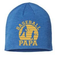 Baseball Papa Grandfather Grandson Proud Grandpa Dad Sports Gift Sustainable Beanie