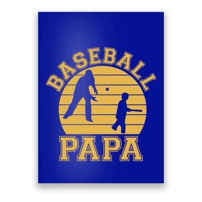 Baseball Papa Grandfather Grandson Proud Grandpa Dad Sports Gift Poster