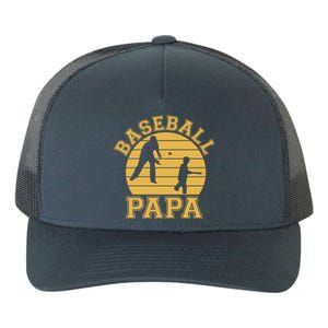 Baseball Papa Grandfather Grandson Proud Grandpa Dad Sports Gift Yupoong Adult 5-Panel Trucker Hat