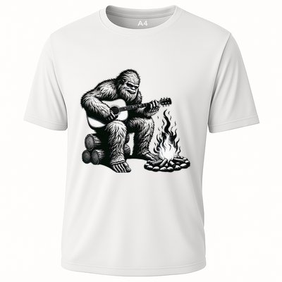 Bigfoot Playing Guitar Rock On Sasquatch Big Foot Performance Shirt