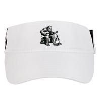 Bigfoot Playing Guitar Rock On Sasquatch Big Foot Adult Drive Performance Visor