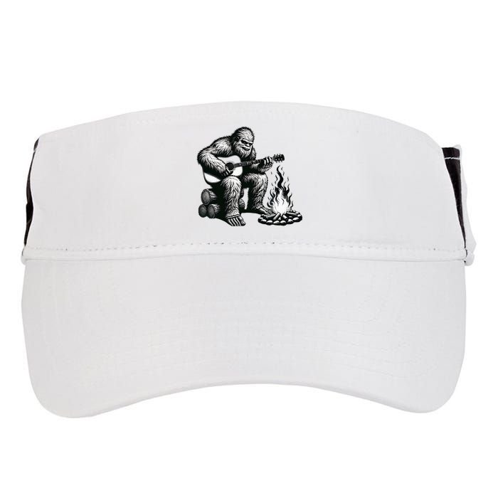 Bigfoot Playing Guitar Rock On Sasquatch Big Foot Adult Drive Performance Visor