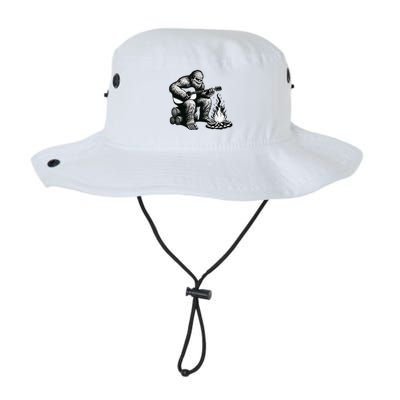 Bigfoot Playing Guitar Rock On Sasquatch Big Foot Bucket Hat