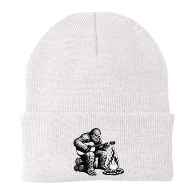 Bigfoot Playing Guitar Rock On Sasquatch Big Foot Beanie