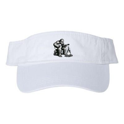 Bigfoot Playing Guitar Rock On Sasquatch Big Foot Visor