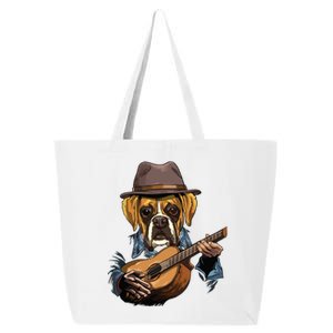 Boxer Playing Guitar Pet Doggo Boxer Dog Lover Guitar Player 25L Jumbo Tote