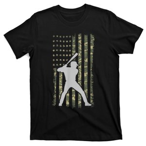 Baseball Player Gifts American Flag Baseball T-Shirt