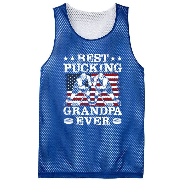 Best Pucking Grandpa Ever Hockey FatherS Day Meaningful Gift Mesh Reversible Basketball Jersey Tank