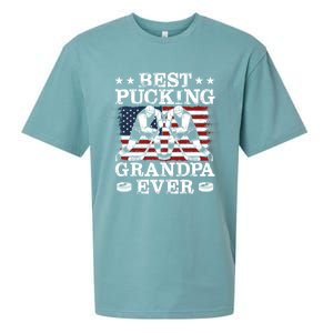 Best Pucking Grandpa Ever Hockey FatherS Day Meaningful Gift Sueded Cloud Jersey T-Shirt