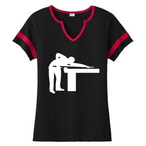 Billiards Player Gift Ladies Halftime Notch Neck Tee