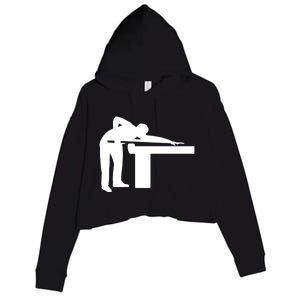 Billiards Player Gift Crop Fleece Hoodie