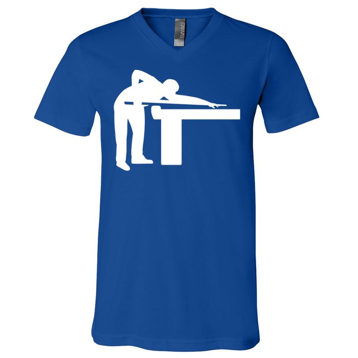 Billiards Player Gift V-Neck T-Shirt